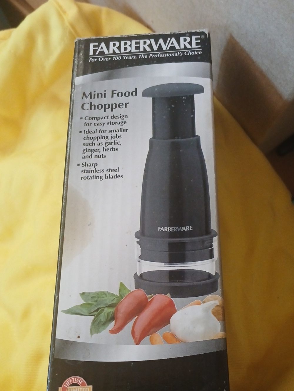 Farberware Black Mini Food Chopper — Compact Electric Prep Tool